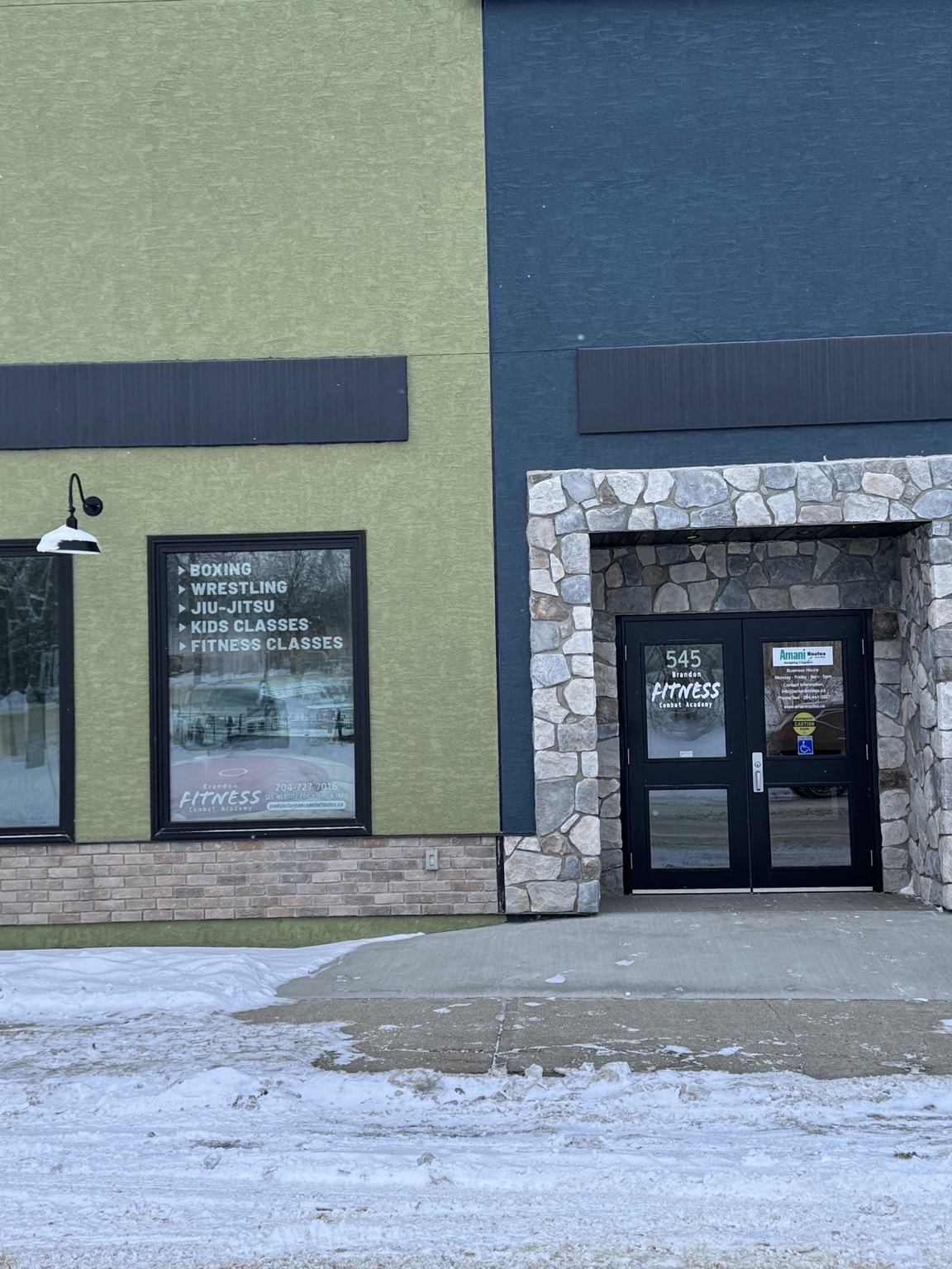 Brandon Fitness Combat Academy entrance at 545 Pacific Avenue in Brandon